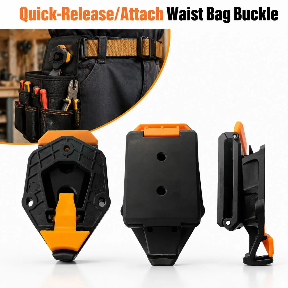 Quick-Release/Attach Waist Bag Buckle Sturdy ABS DIY Tool Bag Belt Clip Buckle Universal Tool Bag Fixing Clip All Tool Waist Bag