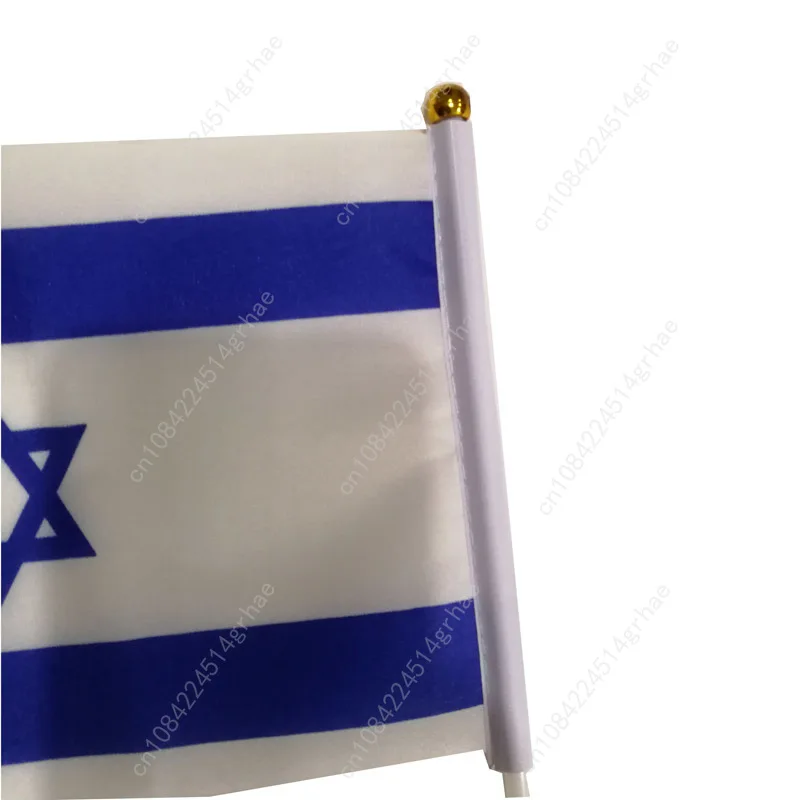 Israel Hand Waving Flag Israel Flag Small Mini Hand Held Flags 10 Pcs 14x21cm  Sporting Event Support Handheld Flag