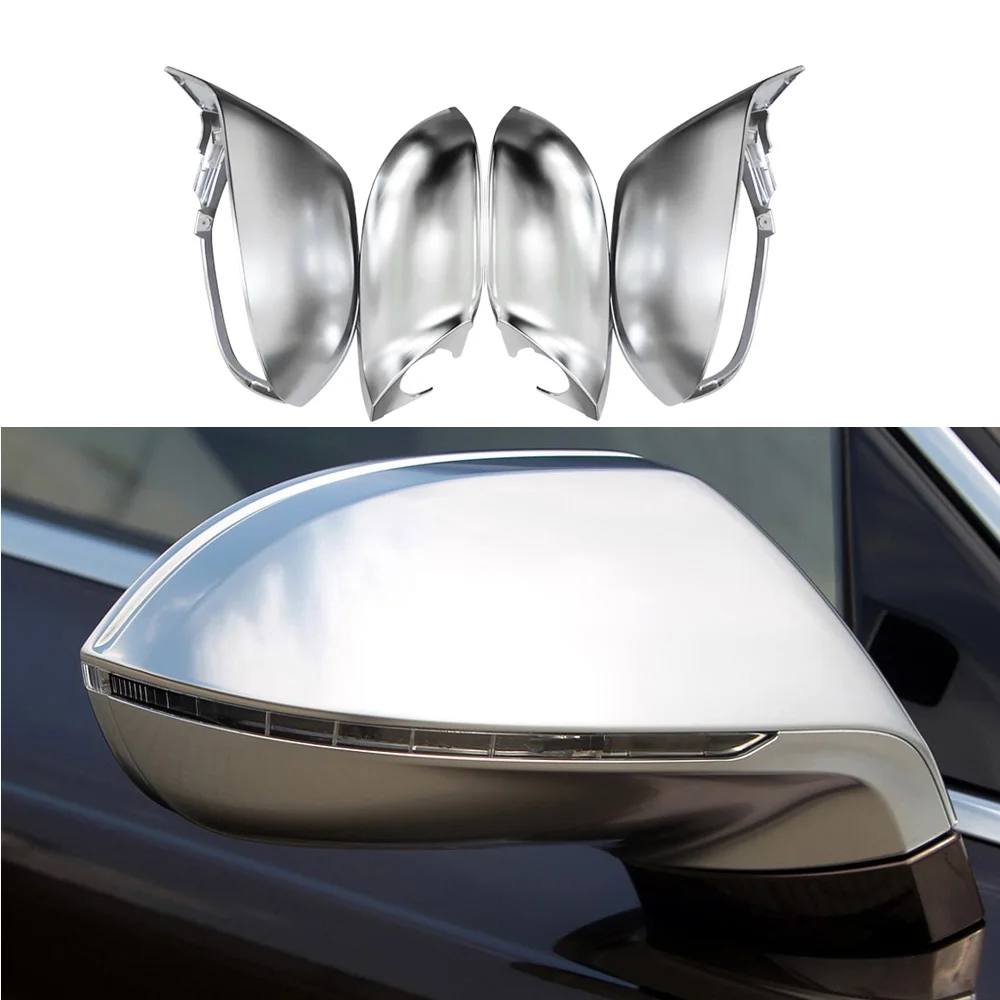 For Audi A7 S7 RS7 C7 2011-2017 Mirror Covers Caps RearView Mirror Case Cover Matt Silver Covers 30 35 40 50 TFSI quattro FSI 