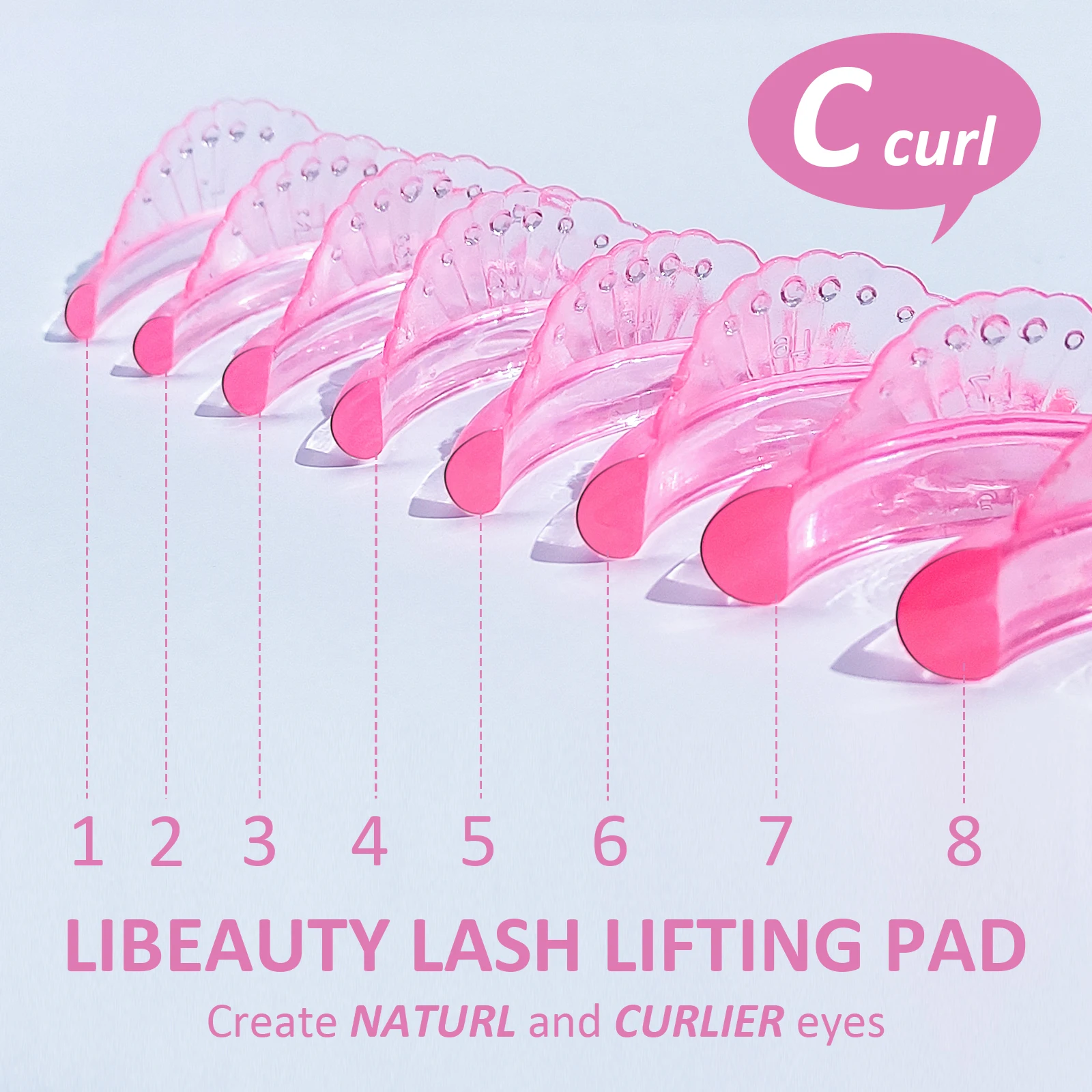 Libeauty Wholesale Silicone Eyelash Perm Pads Sticky Lashes Rod Shields Lift 3D Eyelash Curler Accessories Eyelash Lifting Tools