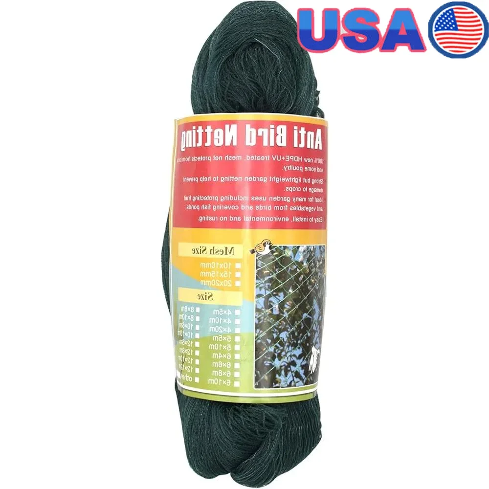 

Durable Bird Netting 50x50ft 1inch Mesh Garden Protection Against Birds Deer Squirrels Chickens Fruit Trees Easy Install