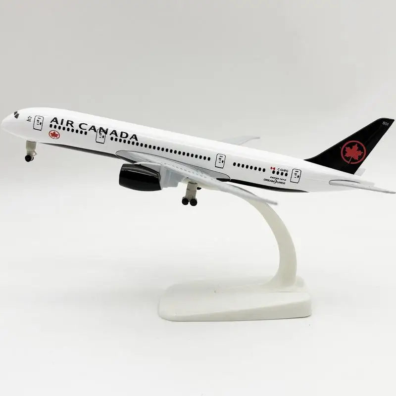 

1 Set Alloy Metal Air Canada Airlines B787 Airways Diecast Airplanes Building Kit With Wheels 20cm Plane Model Toy