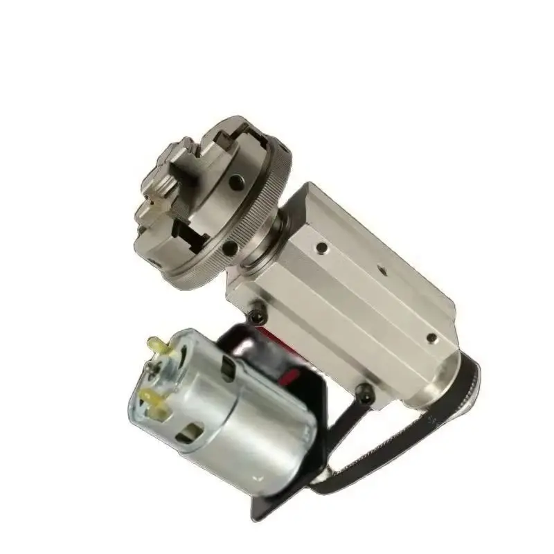

80 Four-jaw 65 Small 50 Three-jaw Chuck Mini Lathe Woodworking Beads Locomotive Lathe Spindle Assembly Rotary Chuck