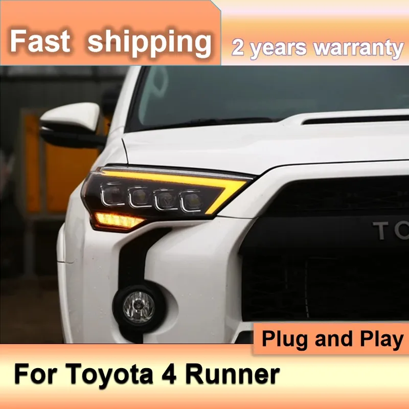 Car Accessories for Toyota 4runner Headlight 2013-2019 4 Runner Headlight DRL Turn Signal High Beam Projector Lens