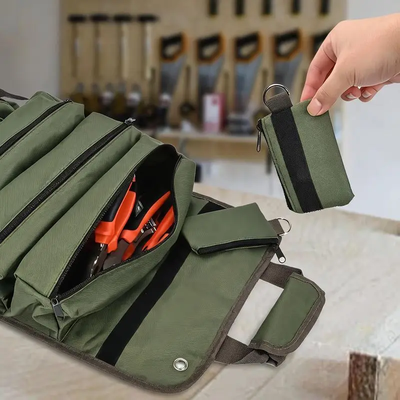 Multi-compartment Waterproof Tool Backpack with Adjustable Shoulder Strap, Universal Tool Storage Bag