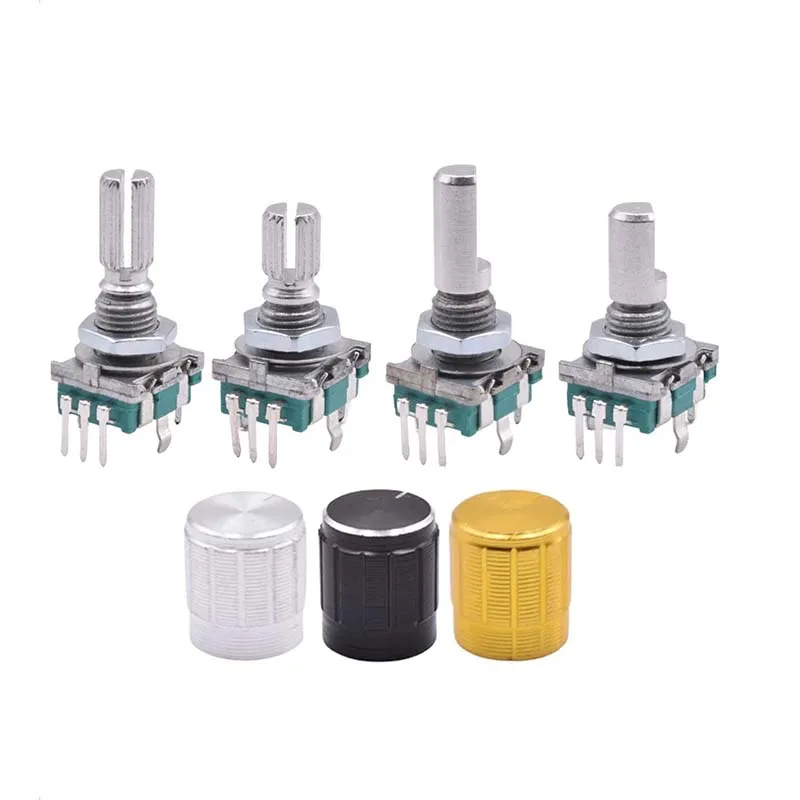 1pcs 20 Position 360 Degree Rotary Encoder EC11 w Push Button 5Pin Handle Long 15mm 20MM With A Built In Push Button Switch