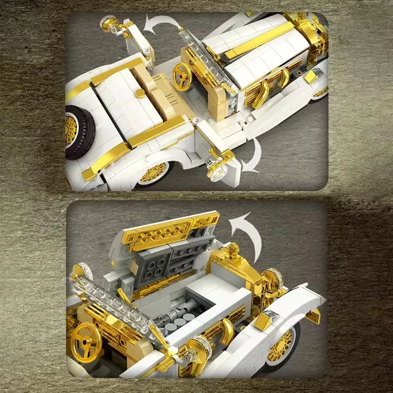 Technical Mould King 10003S K500 Building Blocks Bricks Vintage Car Set Toys for Adults Kids Boys Christmas Gifts