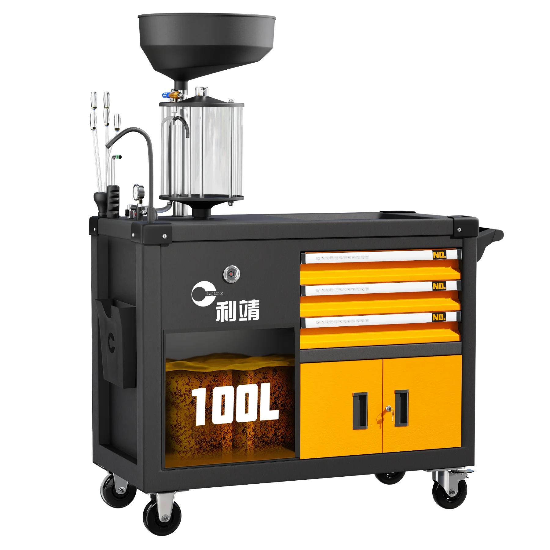 100L High Quality Oil Drum Large Capacity Durable Workshop Equipment Vehicle Tools