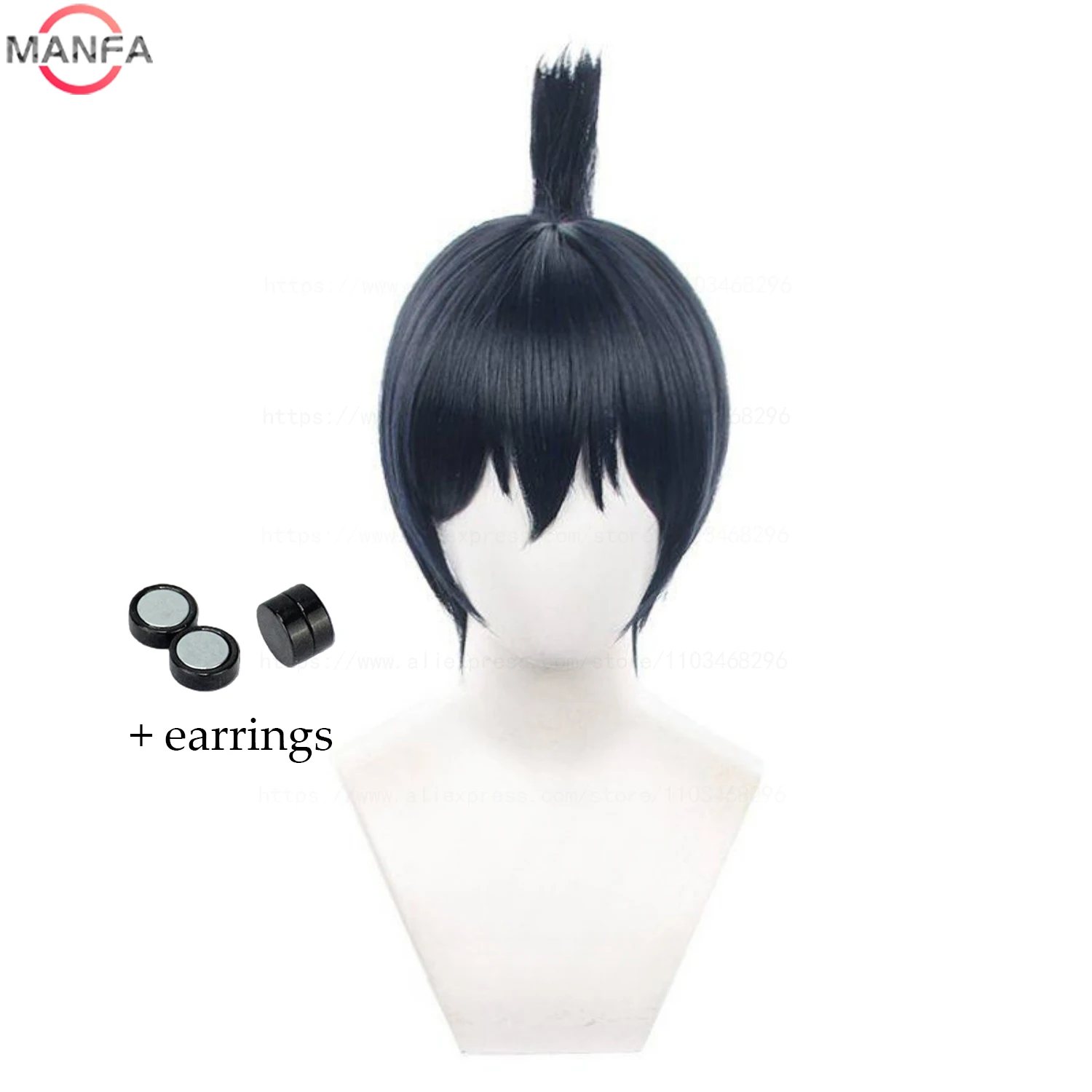 Zweifarbige, kurze, hochwertige Hayakawa Aki Cosplay-Perücke, hitzebeständige synthetische Cosplay-Anime-Perücken + Perückenkappe