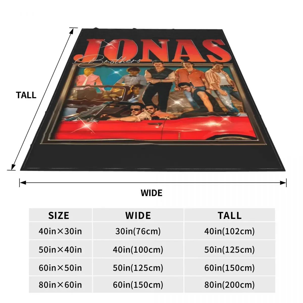 بطانية مجموعة Jonas-Music ، بطانية غرفة النوم ، الفانيلا التخييم ، بطانية رمي ، مفرش سرير ديي ، فكرة هدية ، سوبر لينة ، مخصص #4