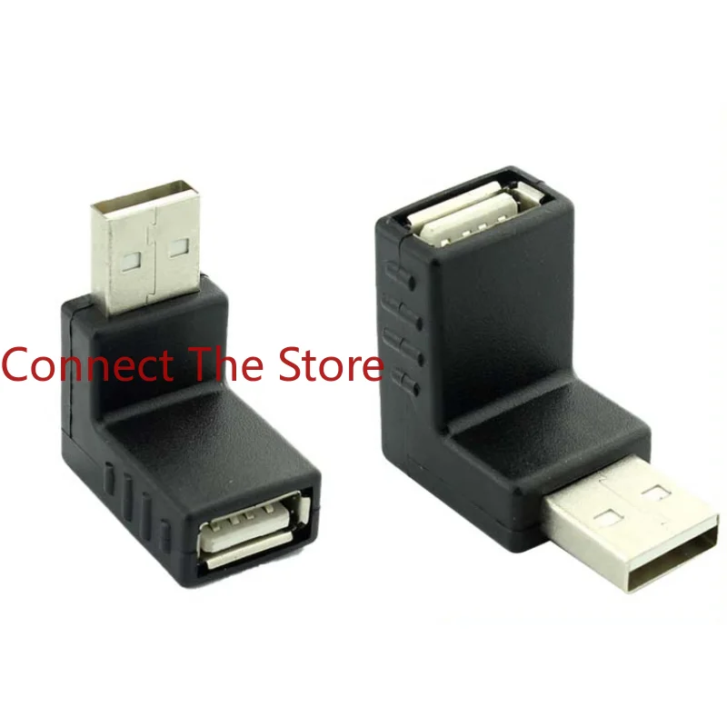 5PCS USB 2.0 Male To Female Adapter 90° Right Angle   All-inclusive  Interface Converter Is Available From Stock