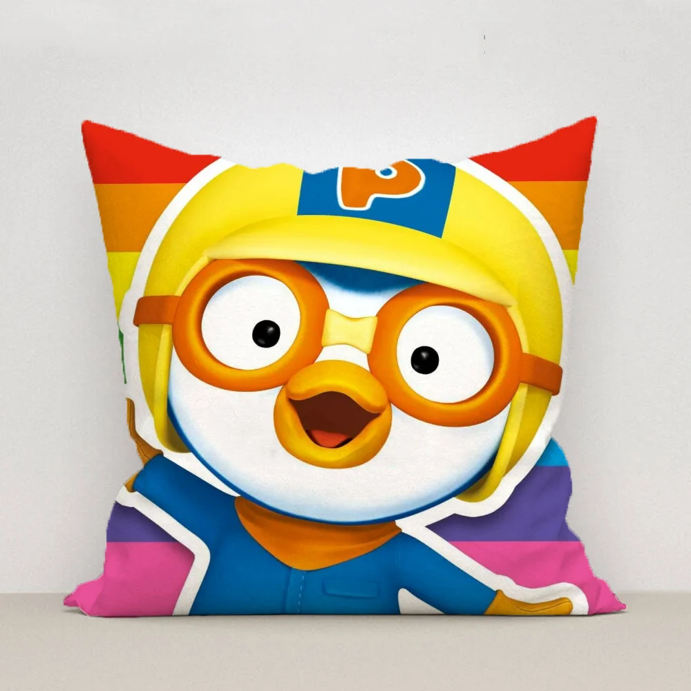 Cushion Cover 45*45 Pororo the Little Penguin Pillow Cases Couple Pillow Pillowcases 50x50 Car Decoration 45x45 Cushions Covers