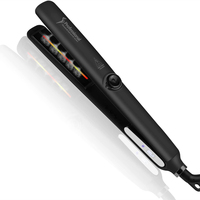 Private Label Flat Iron Auto Steam & Infrared Hair Straightener Fast MCH Heater 2 in 1 Curling and Straightening