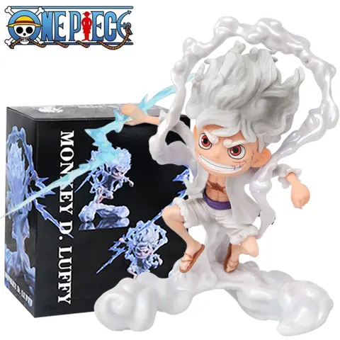 16 cm One Piece Anime Figura Sun God Nika Rufy Gear 5 Q Versione Statua Action Figure Modello Decorazione bambola Collezione Giocattoli Regali