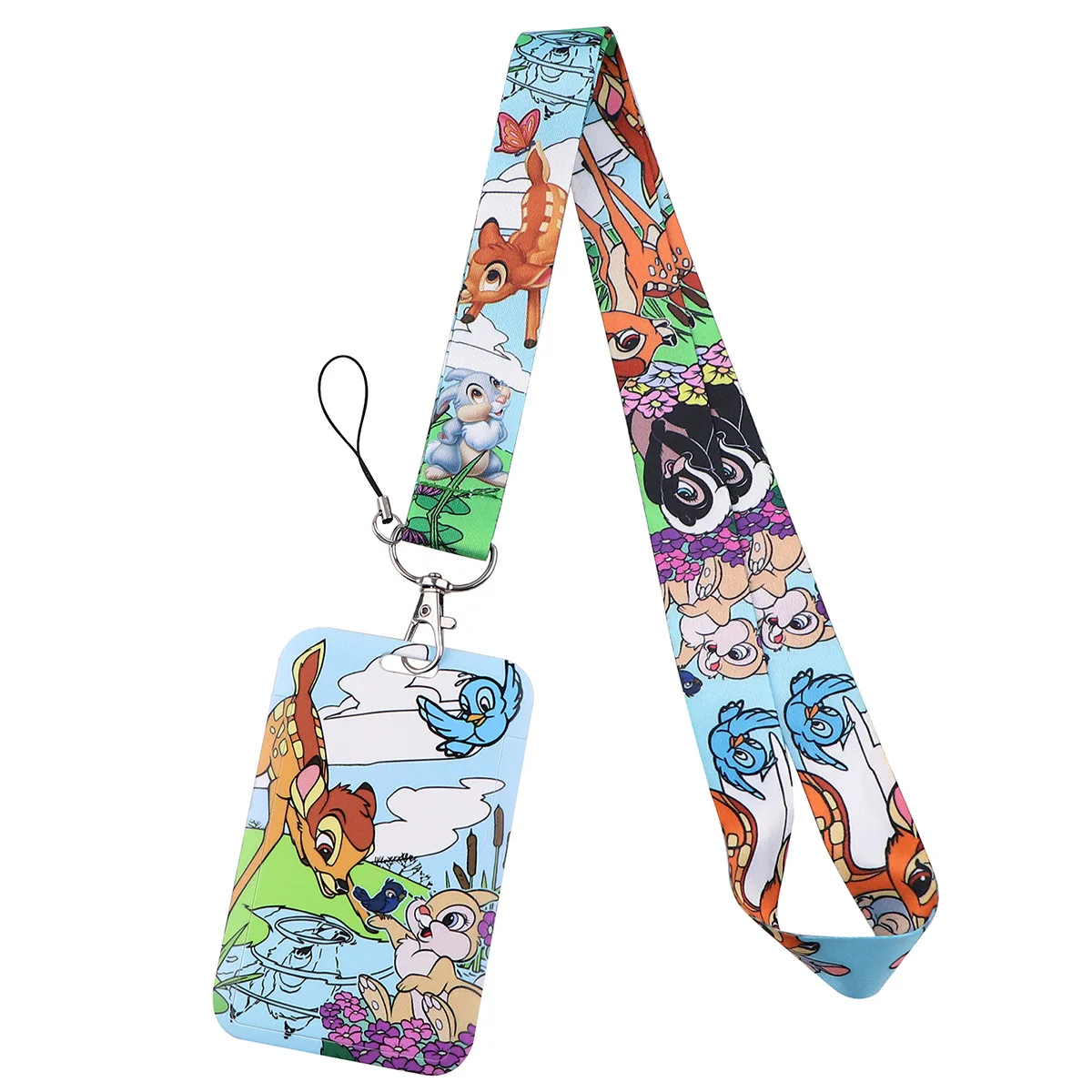 D2350 Cartoon Animal Lanyard For Keychain ID Card Cover Passport Student Cellphone Badge Holder Key Ring Neck Straps Accessories