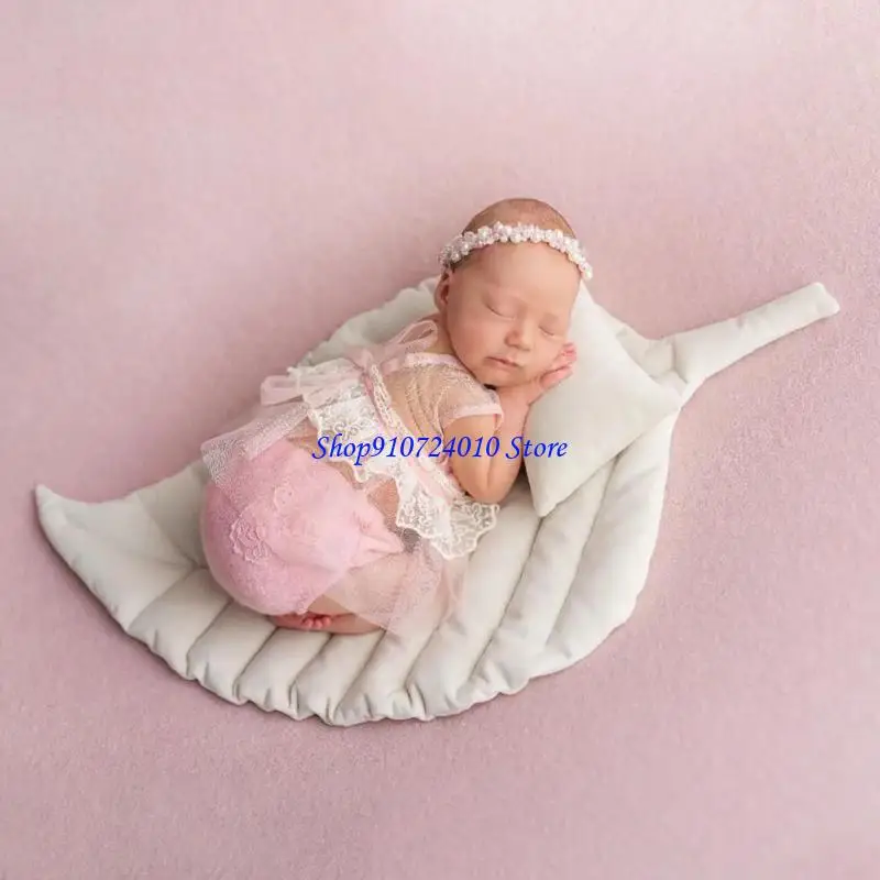 

77HD Natural Theme Leaf Props для новорожденных фотографий с фотографиями, снимая с подушкой