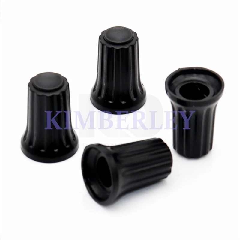 20 Piece Black Plastic Knob WH148 Knob Inverter Speed Cap Volume Potentiometer Knob Cap 6MM Half Handle