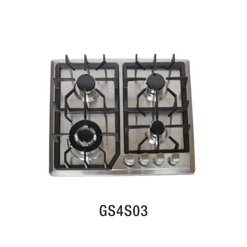 for 4 Eyes Burner Grill Built in Gas Stove with Accessories Stainless Steel Cast Iron Silver Aluminum OEM/ODM