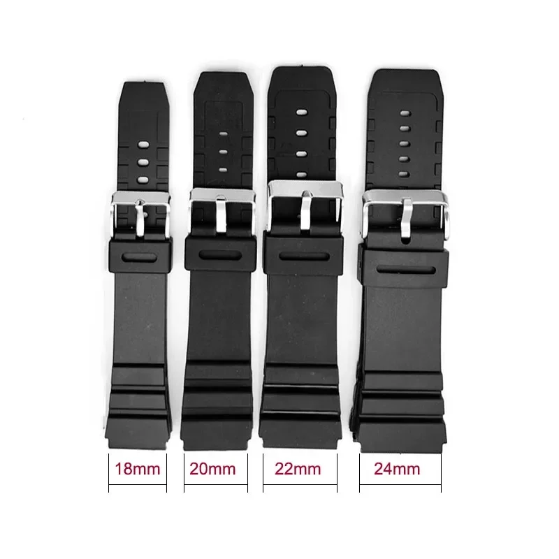 Rubber Strap 18mm 20mm 22mm 24mm for Casio G-Shock Series Watches Replacement Strap of Electric Watch mi band 6 strap