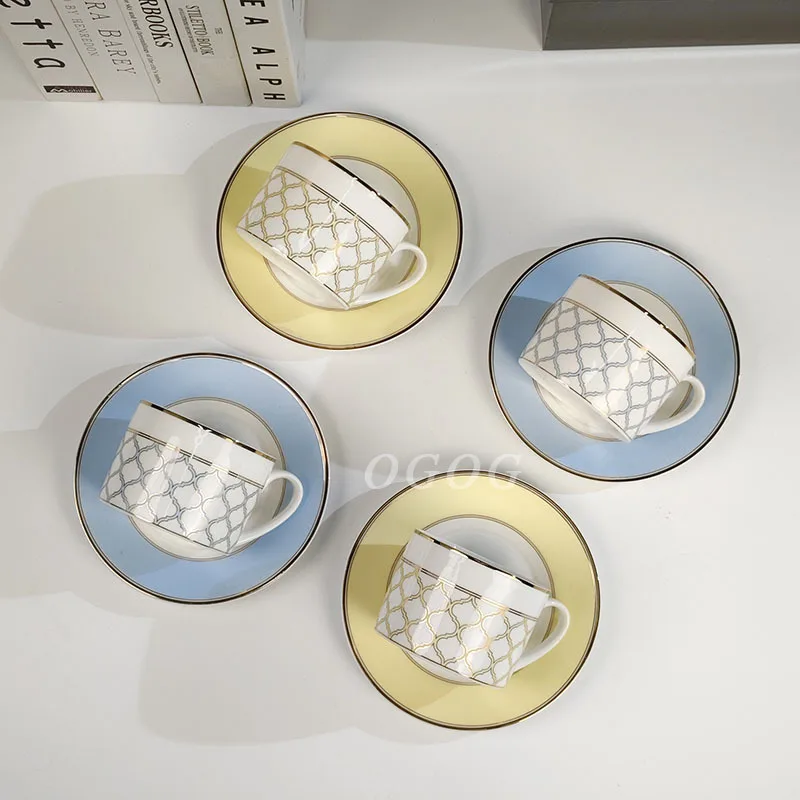 

Маленький свежий чайный сервиз в японском стиле с сеткой, нежная кофейная чашка, чашка для послеобеденного чая, оптовая продажа посуды для любителей чая