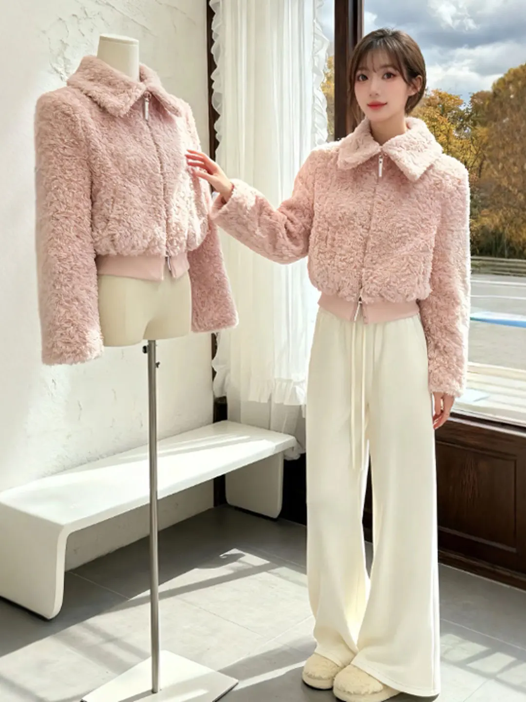 

Зимнее пальто Sli ort Svel для женщин: красивое, с откидным воротником, длинное, модное, свободного кроя, в корейском стиле, для путешествий...