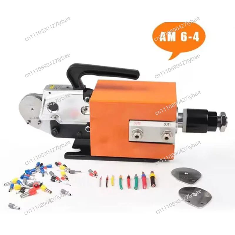 Useful 0.3-10mm pneumatic tubular terminal crimping double type cold-pressed terminal crimping machine wiring