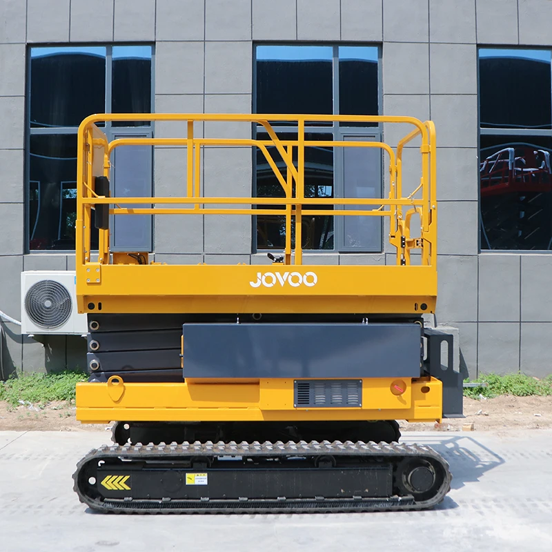 MORN 4m-18m Rough Terrain Self-Propelled Scissor Lift Track Mobile Electric Bi-levelling Scissor Lift Work Platform