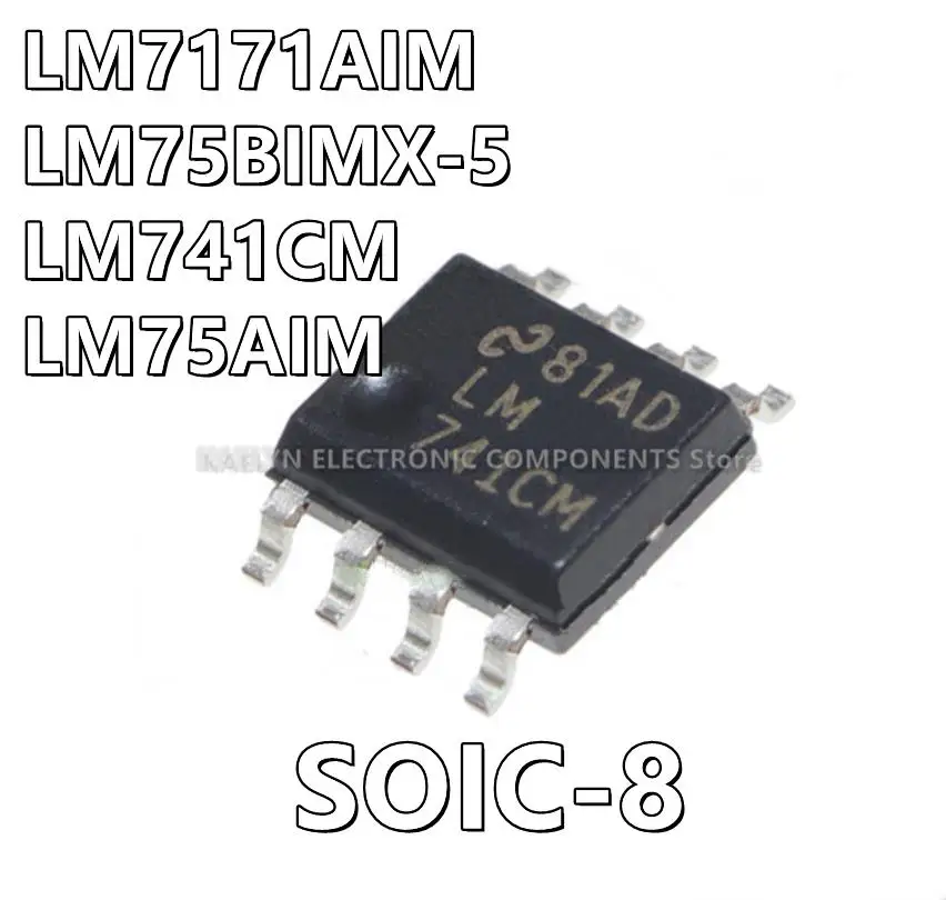 10Pcs/lot LM7171AIM LM7171 LM75BIMX-5 LM75BIM LM741CM 741CM LM75AIM SOIC-8