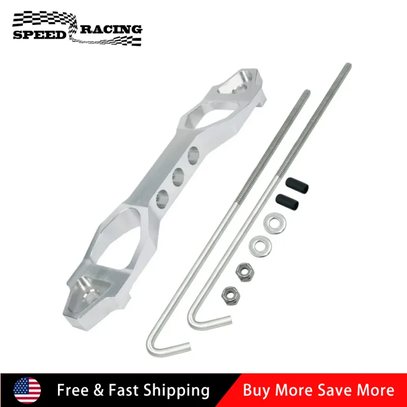 دائم الفولاذ المقاوم للصدأ بطارية السيارة التعادل أسفل جبل قوس هدفين بار ل 21 21R 22F 22HF 22R 24 24F 24H 24R 24T 25 26 26R الفضة #1