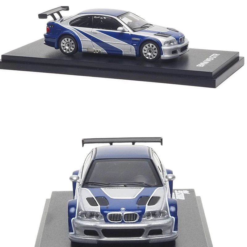 ほぼリアル 1/64 BMW M3 GTR ニード・フォー・スピード：アンバウンド エディション カーモデル シミュレーション コレクションカー 合金製カーモデル 男の子向けおもちゃ ギフト