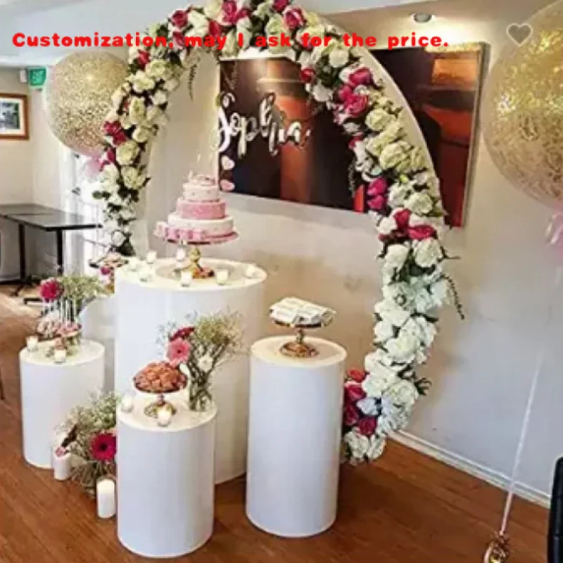

custom.Wedding Decoration Stand Floor Display Cylinder Plinth Round Acrylic Cylinder Display Stands