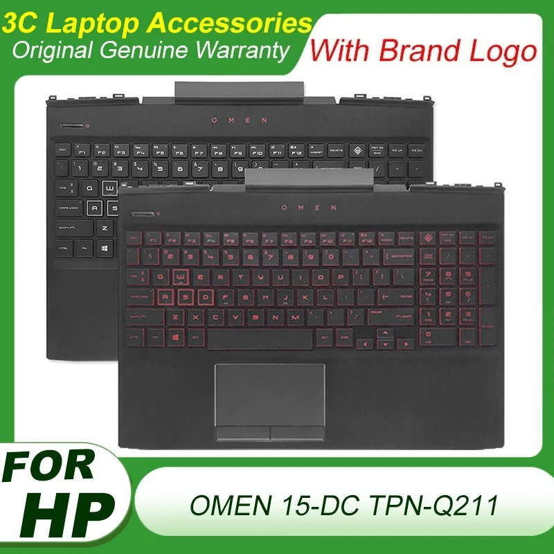 

Оригинальная новая клавиатура с красной подсветкой для ноутбука HP OMEN 15-DC TPN-Q211, верхняя крышка упора для рук, верхний чехол, RU-клавиатура с RGB-подсветкой