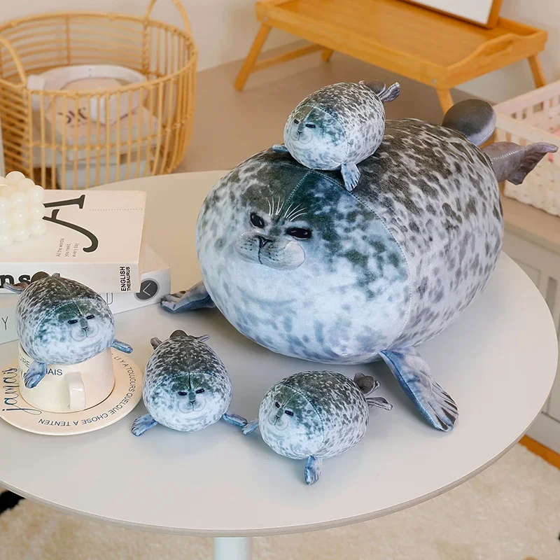 

Simulation seal sea lion plush toy hot-selling mother and baby seal doll comfortable cotton lint throw pillow seat cushion cute gift