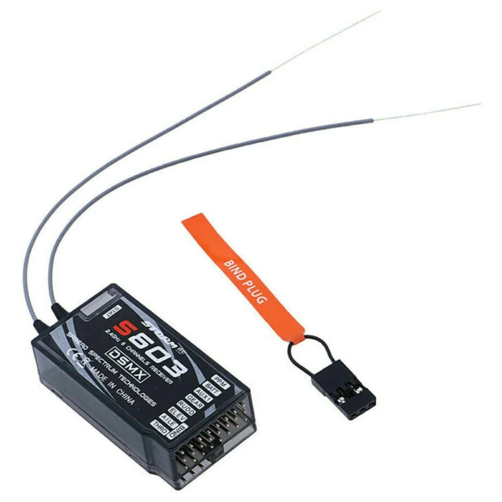 Odbiornik RC S603 2.4G 6CH kompatybilny z nadajnikami JR JR12X Spektrum DSM-X DSM2 DX8 do dronów, helikopterów i multicopterek RC
