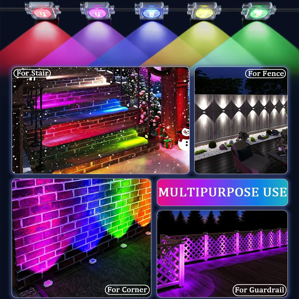 Black Permanent Outdoor Light with 180LEDs Christmas Light String APP Bluetooth Party Wedding Halloween Decor