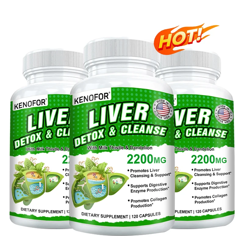 Fatty Liver Cleanse and Liver Detox Supplement - with Turmeric, Milk Thistle and Dandelion for Men Women To Support Liver Health