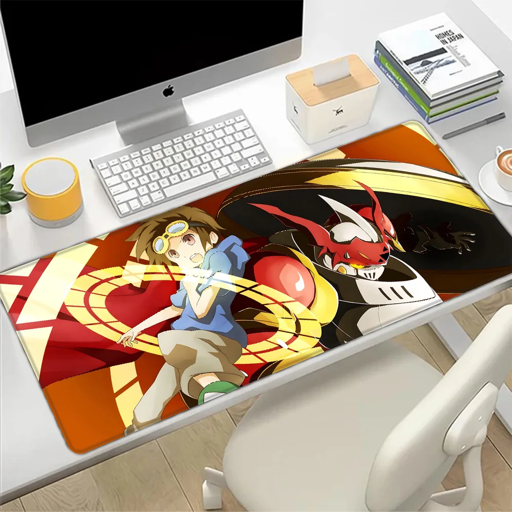 Digimon New Anime Mousepad HD Printing Computer Gamers Locking Edge Non-slip Mouse Pad XXL90x40cm Keyboard PC Desk Pad