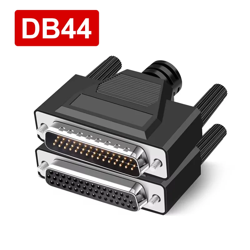 DB44 Welding Server Plug 3 Rows Wire Connector Male Female Head Terminals Solid Needle 44Pin Industrial Gold Plating Socket
