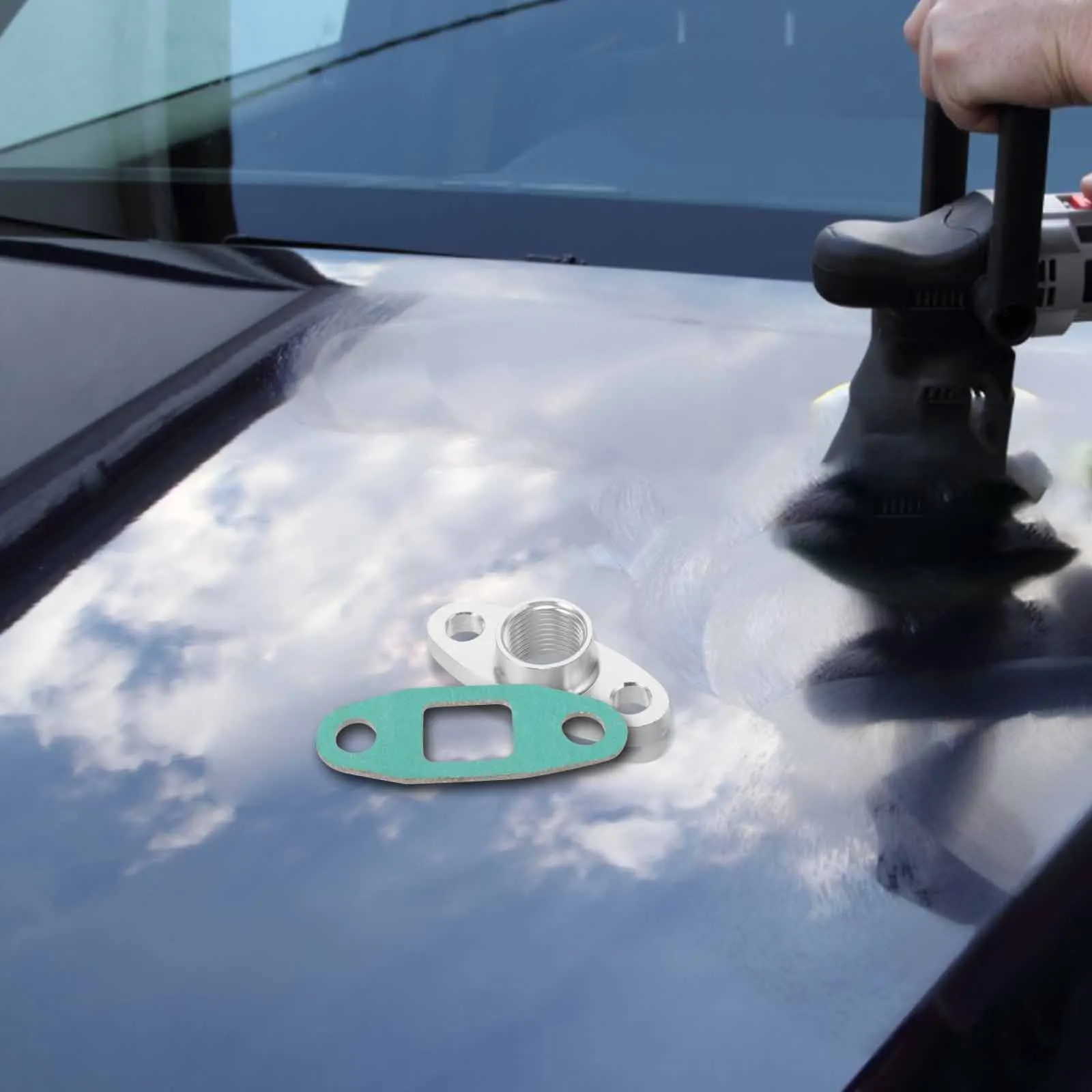 

1Set Turbo Oil Drain Flange Gasket Easy Install Portable Car Accessories Ft03 1 2npt Turbo Oil Drain Flange Car Accessories