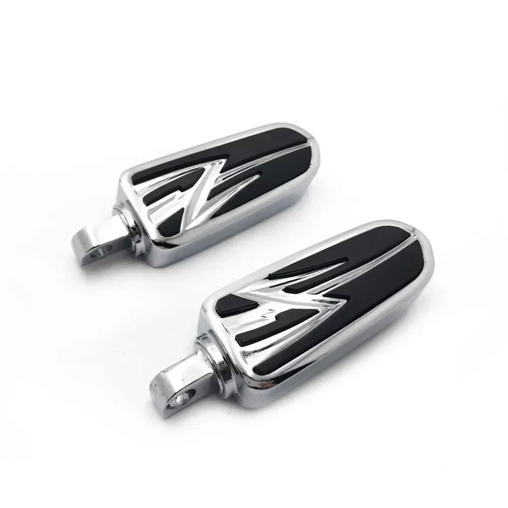 

Lightning Flash Foot Pegs for Harley Davidson Touring Electra Glide Softail Dyna Chrome/Black Aftermarket Motorcycle Parts