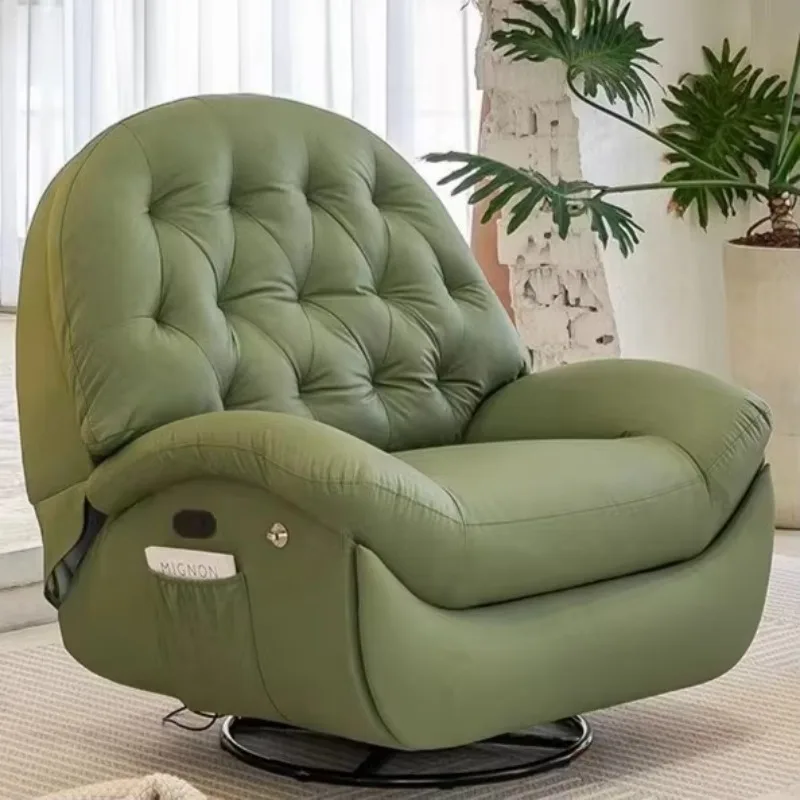 

Modern Premium Single Sofa Chair for Living Room Light Luxury Reclining Sleepable Synthetic Leather Small Space Suitable Gaming