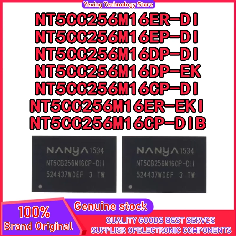 5 SZTUK NT5CC256M16ER-DI NT5CC256M16EP-DI NT5CC256M16DP-DII NT5CC256M16DP-EK NT5CC256M16CP-DII NT5CC256M16ER-EKI NT5CC256M16CP-DIB