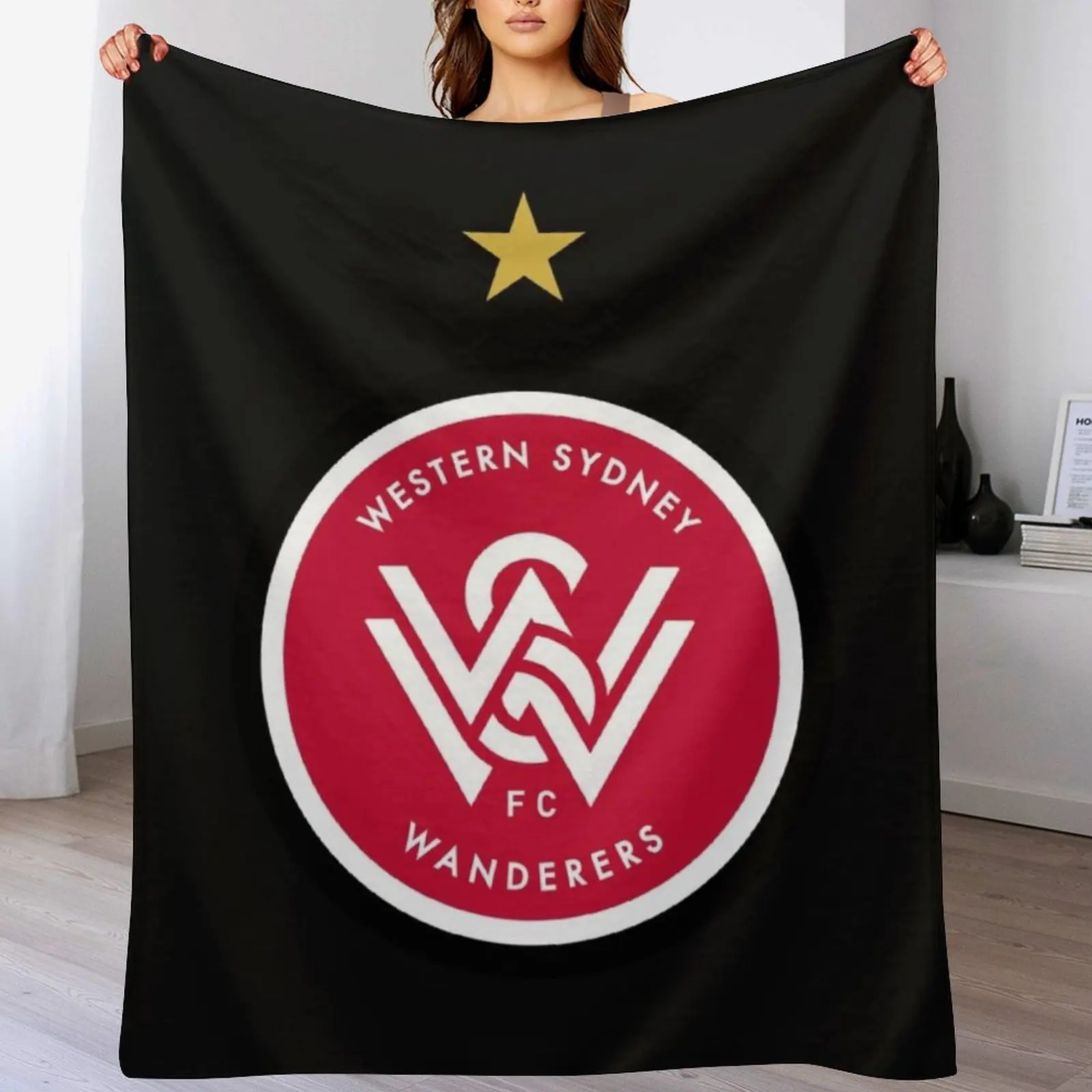 Western Sydney Wanderers FC Throw Blanket For Baby blankets and throws Giant Sofa Luxury Brand Blankets