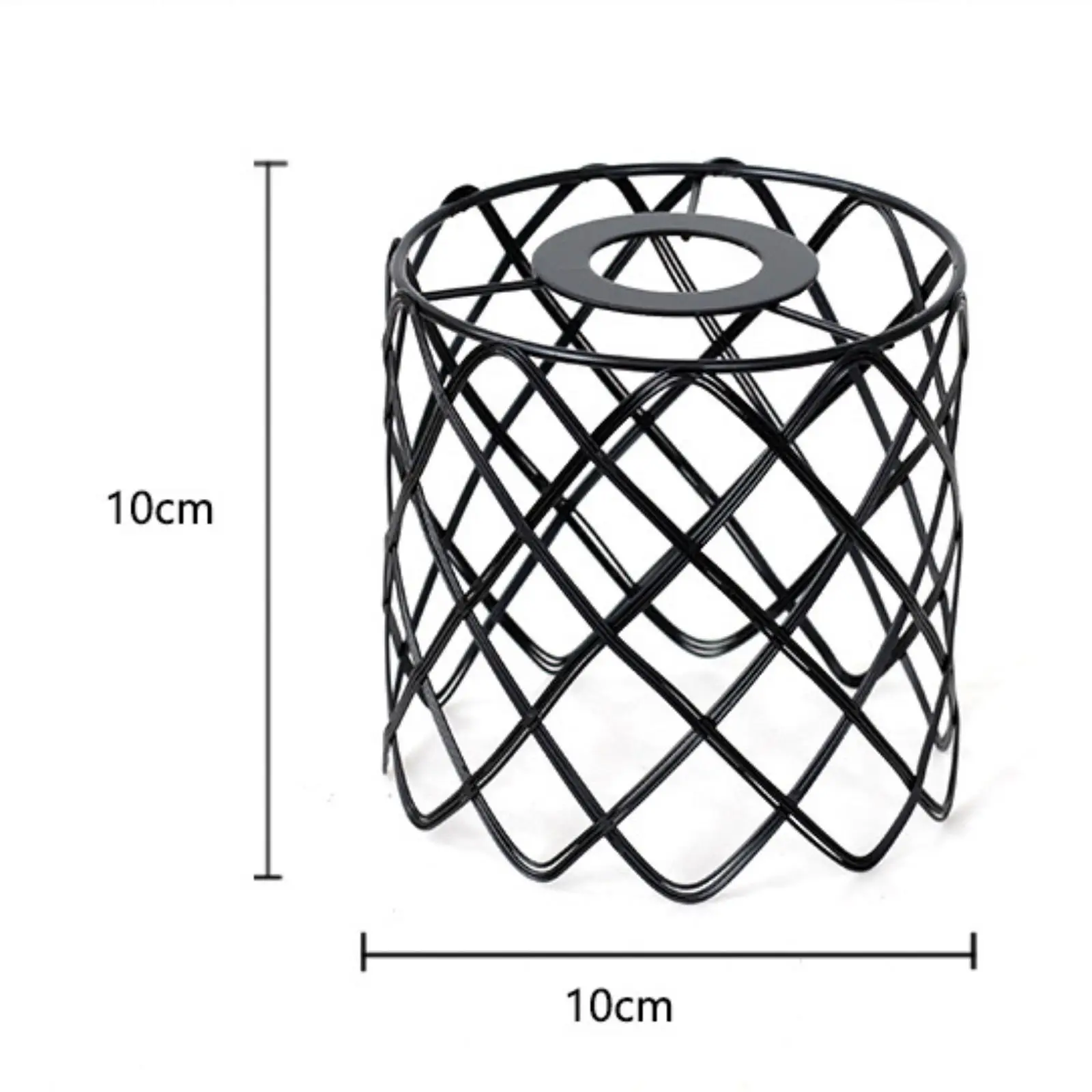 Minimalist Cylinder Lamp Shade Iron Black Hollow Pattern for E14 Hanging Light in Living Room Bedroom Office