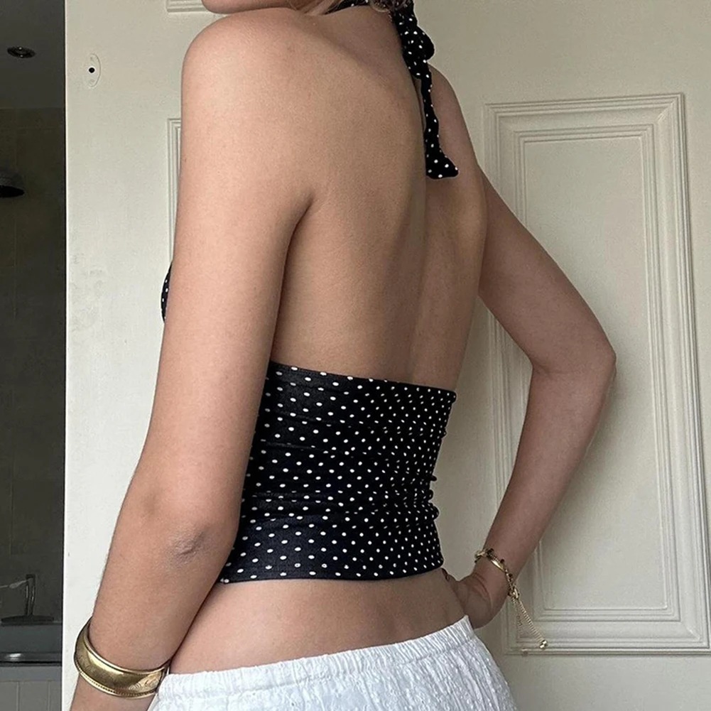 

Slim Fit Blouse Polka Dot Top Casual Outing All Seasons Wear Brand New Condition Casual Style Fashionable Temperament