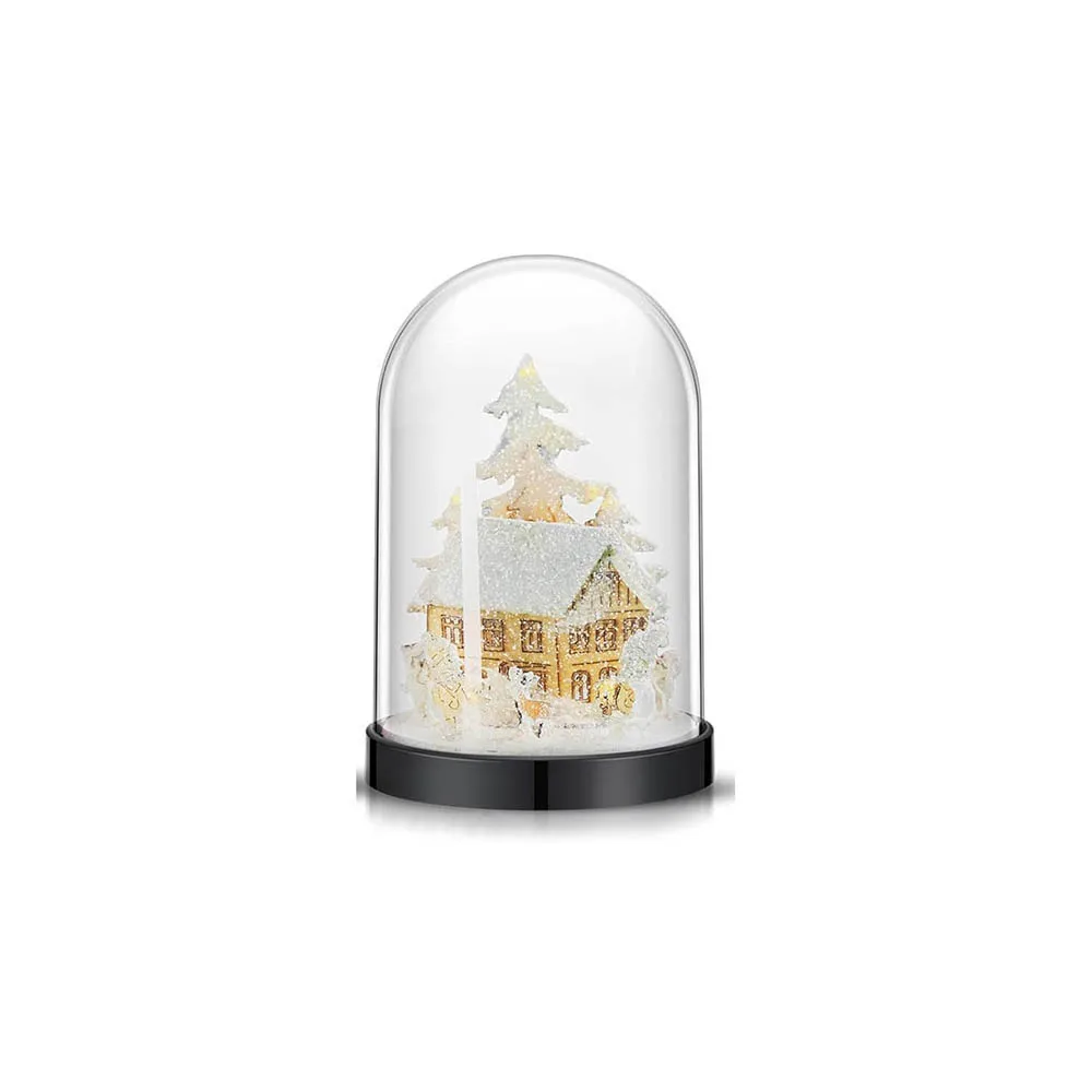 Acrylic Display Dome with Black Base, Clear Dust Cover Case for Miniatures, Figurines, Dolls, Preserved Flowers, Collectibles