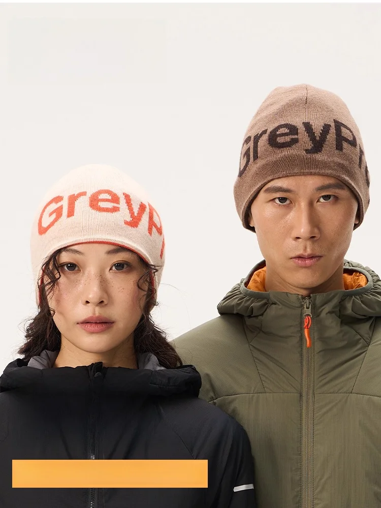 暖かいウールニット帽子-ユニセックス-アウトドア-スポーツキャップ-ハイキング-登山-スキー用-通気性-速乾性-軽量-ラウンドトップ