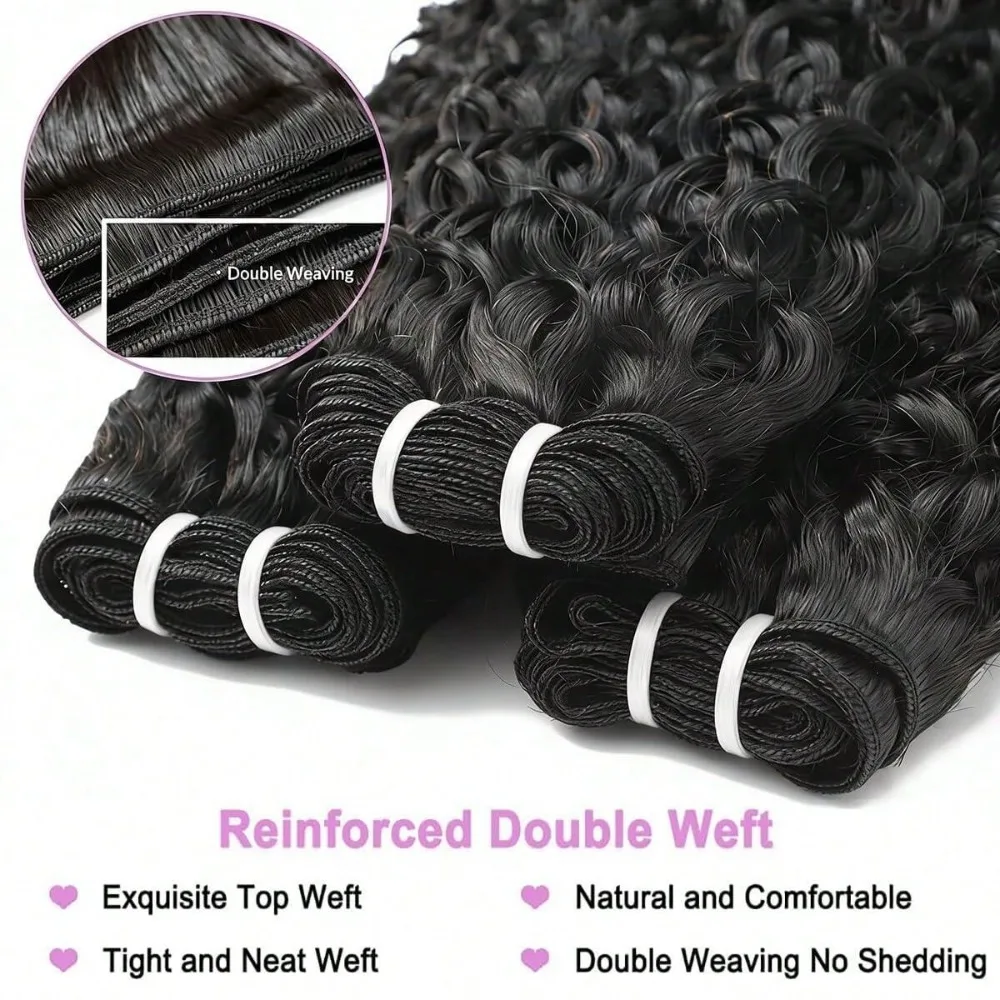 Echthaar-Bündel in natürlicher Farbe, burmesische Locken, 8-30 Zoll, für Frauen, anfängerfreundlich, natürlicher, schützender Stil – Detail 2