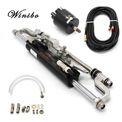 Winibo 300HP Outboard Motor Hydraulic Steering System With Helm Pump Cylinder And Tubes Boat Engine Accessories ZA0350