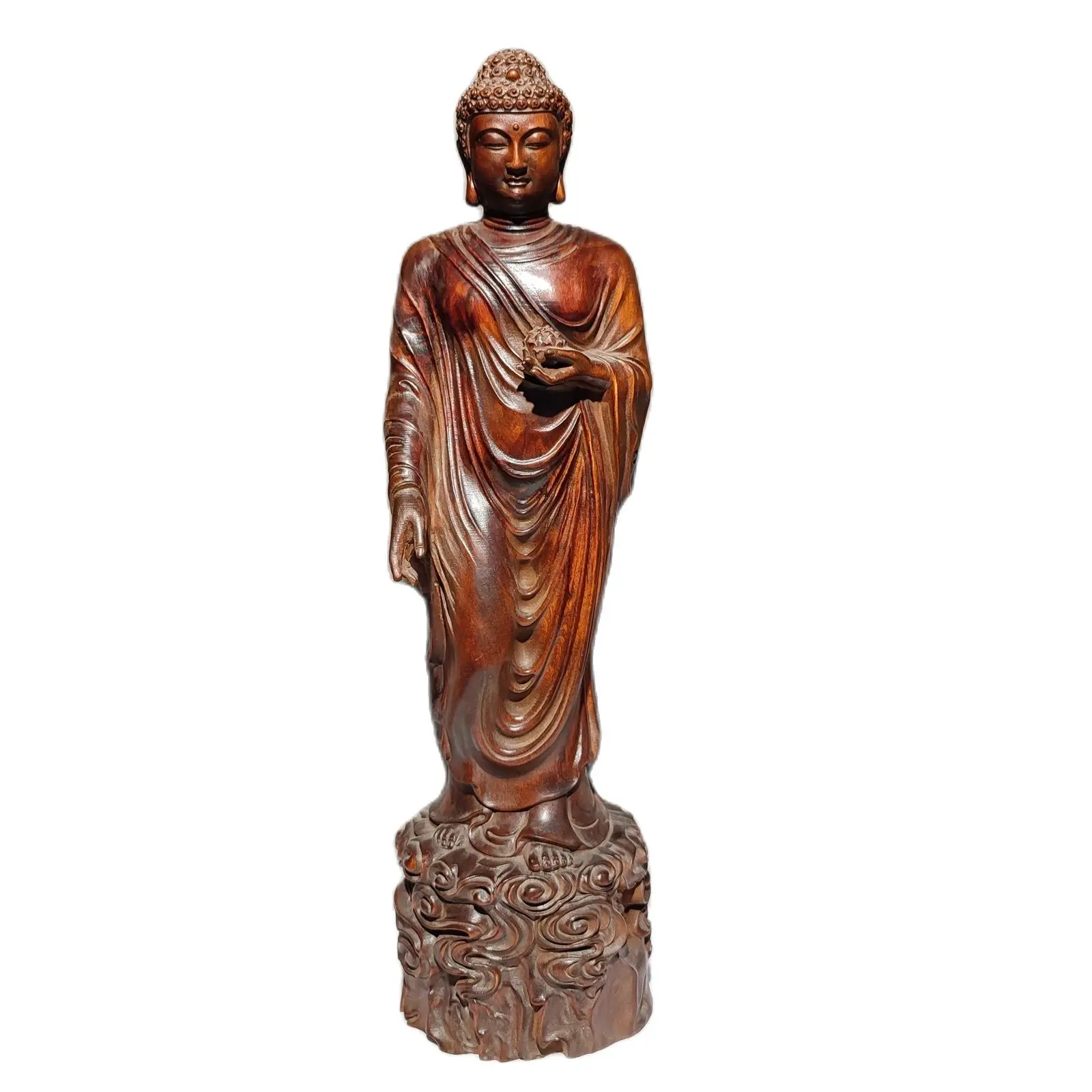 buddha Shakyamuni Amitabha Tathagata statue wooden carvings Wood home decor rare